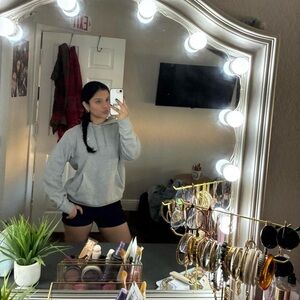 Purple workout shorts